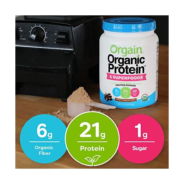 Orgain Organic Protein + Superfoods Powder, Creamy Chocolate Fudge