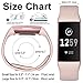 Hamile Bands Compatible for Fitbit Charge 3, Easy to Clean Soft Silicone Watch Strap Replacement Band Wristband for Fitbit Charge 3 & Charge 3 SE, Women Men, Small, Pink Sand