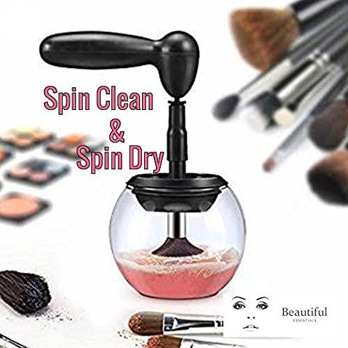 Makeup Brush Cleaner &amp; Dryer -Professional Electric Makeup Brush Cleanser &amp; Dryer Kit - Cleans Makeup Brushes in Seconds, Suitable for all Sized Brushes - Includes Free Brush Stand