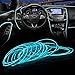 EL Wire for Automotive, 9ft EL Neon Wire Ice Blue DC 5V Neon Lights USB Sewable Electroluminescent Wire/El Wire for Car Interior Automotive Décor with 6mm Sewing Edge