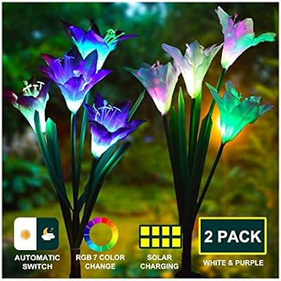J Jhouselifestyle Garden Solar Lights Outdoor Decorative Flower