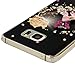 Mavis's Diary Galaxy Note 5 Case 3D Handmade Bling Crystal Lovely Butterfly Special Fashion Champagne Rose Pattern with Shiny Sparkle Diamond Hard Cover Clear Case for Samsung Galaxy Note 5 N9200