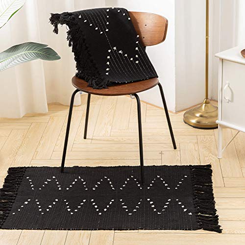 Boho Rug, Boho Kitchen Rug Runner Washable, Boho Bathroom Rug Woven