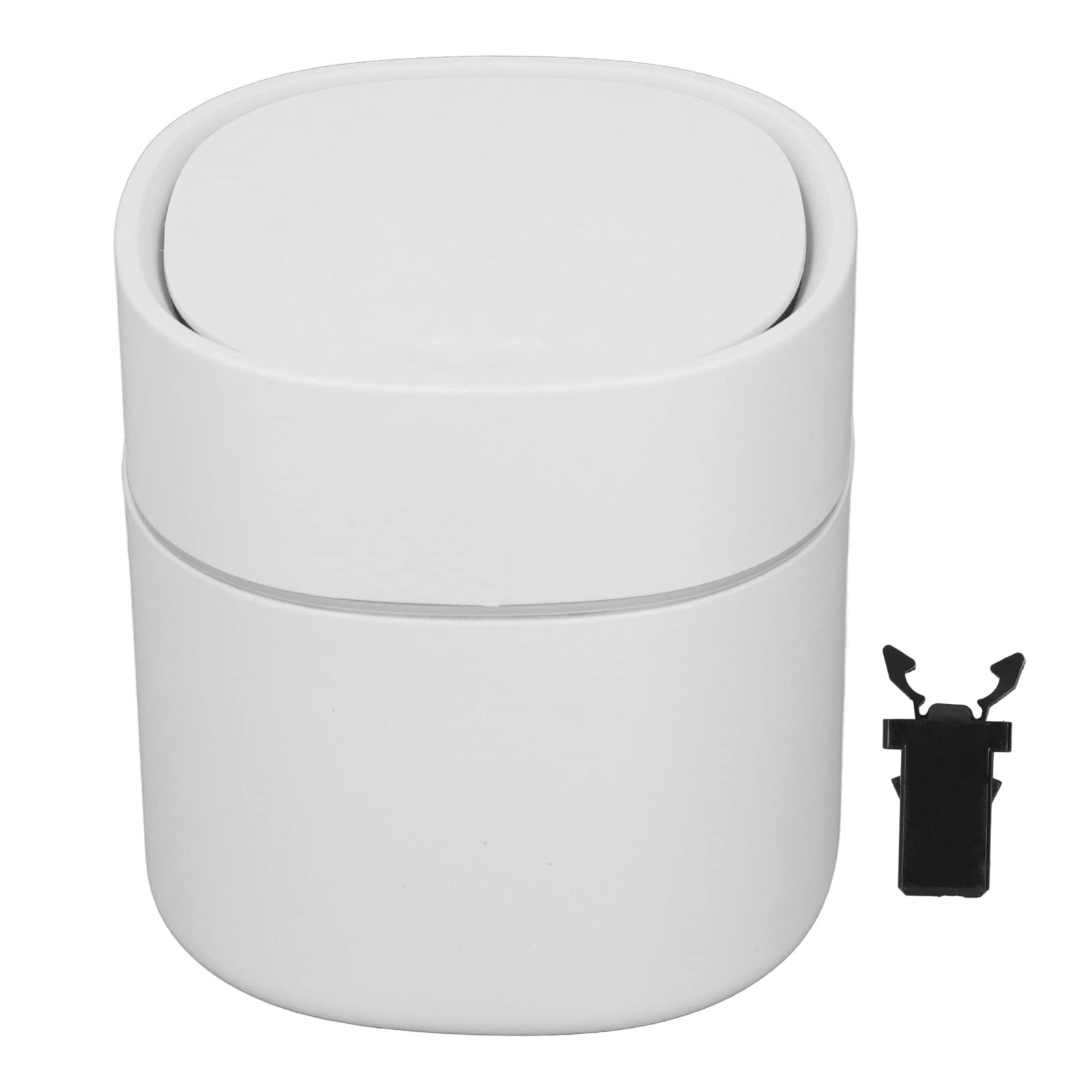 Cyrank Mini Desktop Trash Can,Swing Bin Waste Recycle Dustbins with Press Type Lid,Small Waste Garbage Basket Bin with Lids Removable Portable Trash Can Table Top Rubbish Bin for Home Office