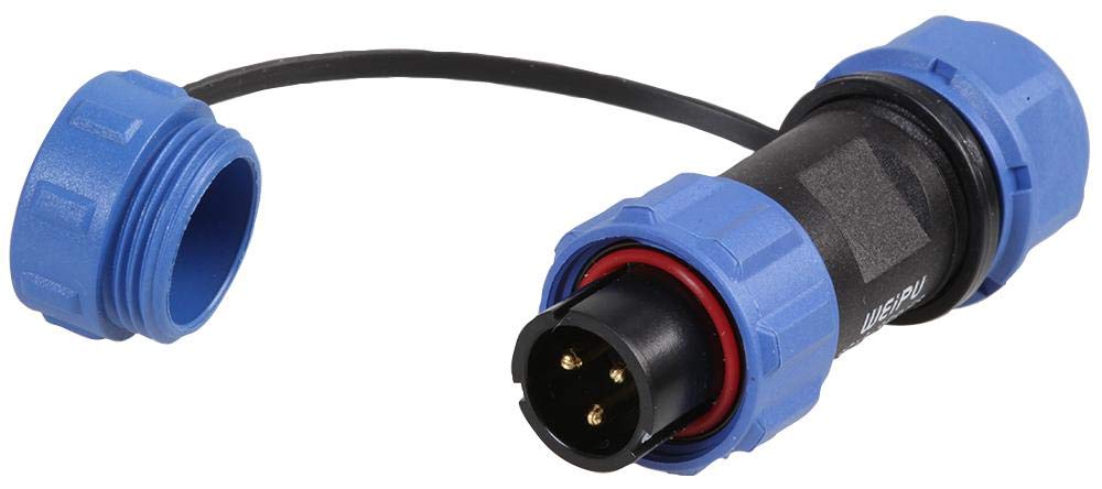 PRO ELEC SP13 Circular Connector Cable Mount Plug, 3-Pin, IP68, 13A, 250V AC, Threaded Solder Socket – PELR0115