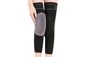 Wool Knee Pads Brace Winter Thermal Knee Warmers Sleeve for Ski Cycling Running Men Women Fluffy Elastic Legging Cover