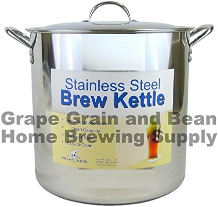 30 Qt Stainless Steel Brew Kettle w/ Lid