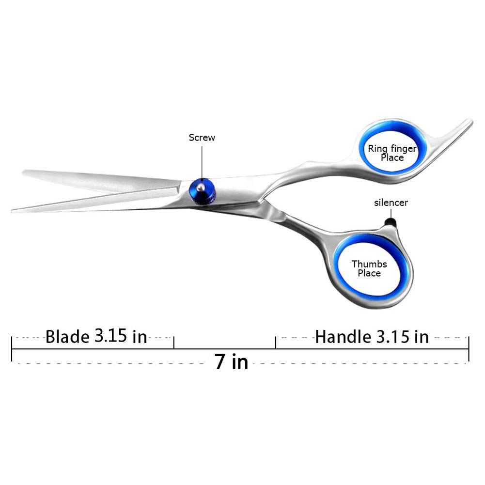 Acery Professional Hair Cutting Scissors 7 Inch, Barber Shears, Hairdressing Scissors, Hair Cutting Razor, Stainless Steel Reinforced with Chromium for Home and Salon : Beauty