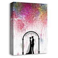 signwin-Canvas Wall Art-Romantic Rainy Day-Canvas Prints Home Artwork Decoration for Living Room,Bedroom - 12x18 inches