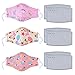 Dust Mask for Kids,Aniwon 3 Pcs PM2.5 Kids Mouth Face Mask with 6 Pcs Activated Carbon Filter Insert,Washable Cute Cotton Mouth Mask with Adjustable Straps (Pink)