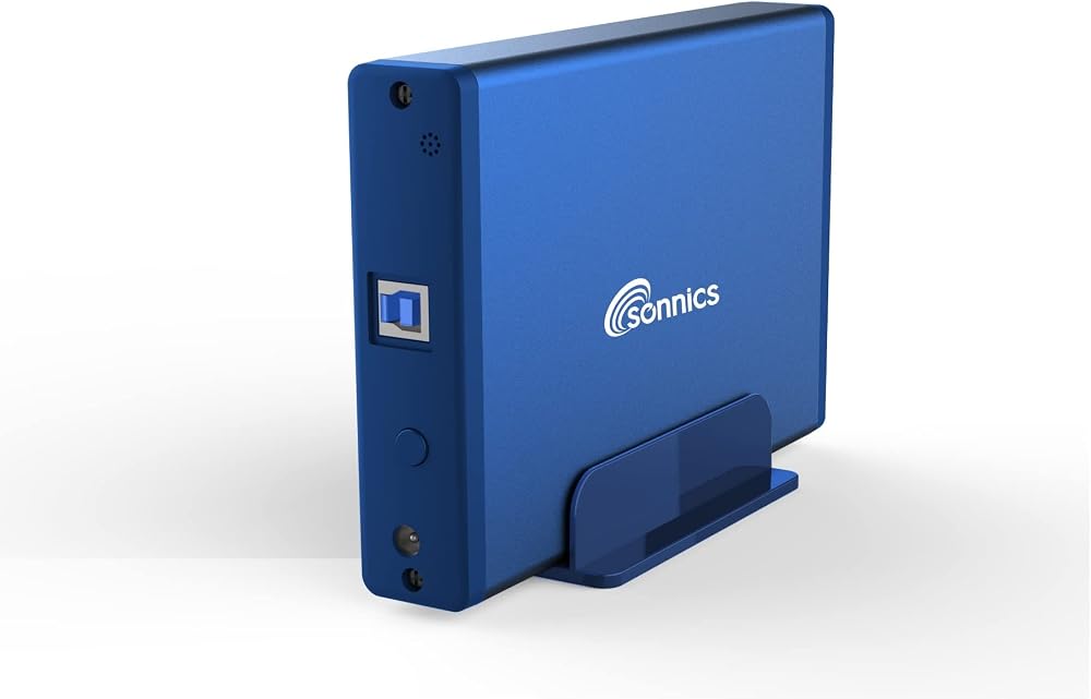 Sonnics 2TB Blue External Hard Drive USB 3.0 for Xbox One PS4 Windows Mac
