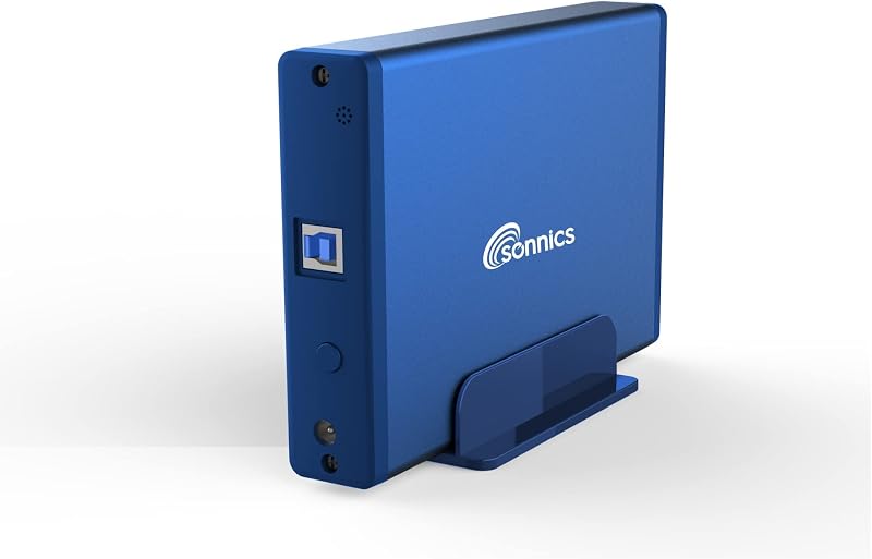 Sonnics 2TB Blue External Hard Drive USB 3.0 for Xbox One PS4 Windows Mac