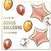 Bachelorette Party Decorations Set | Bridal Shower Pack - Kit Includes 1 Foil Curtain, 1 Set of Bride Balloons, 1 Love Balloon, 1 Ring Balloon, 2 Heart, 4 Gold, 4 Confetti & 4 Rose Gold Balloons.