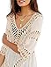 Leadingstar Women Crochet Smock Cover Up Tops Loose Beach Blouse Swimwear