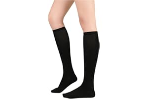 Century Star Knee High Striped Socks for Women - Long Thin Tube Sports Thigh High Socks Tall Stockings
