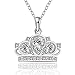 HMILYDYK 925 Sterling Silver Plated Crown Pendant Lady's fine Jewellery