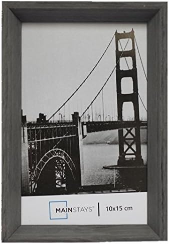 Ultimateod International Designs Linear Classic Wood Picture Frame, Holds 4''x6 ''Picture, 4 colours (dark grey)