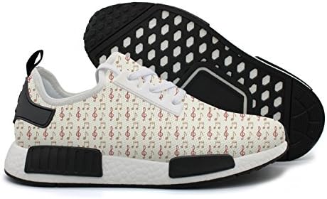 YHFJYT Breathable Mesh Plate Shoes Musical Note Clef Bass Tone Fashion Athletic Sneakers