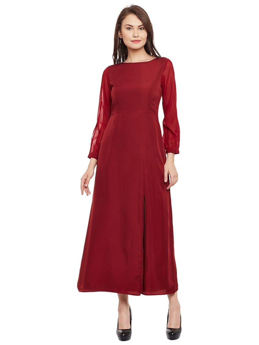Maxi Maroon Dress at Amazon 