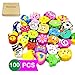 DLOnline Cute Animal Pencil Erasers, Pencil Eraser Toppers, Eraser Pencil Caps, Adorable Flower Eraser for Kids (Assorted Erasers 100 PCS)