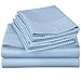 Lux Decor Collection Bed Sheet Set – 4 PC Bed Sheets - Brushed Microfiber - (Queen Size, Checkered Blue)