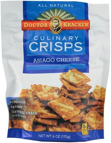 Doctor Kracker Culinary Crisps Asiago Cheese -- 6 oz - 2 pc