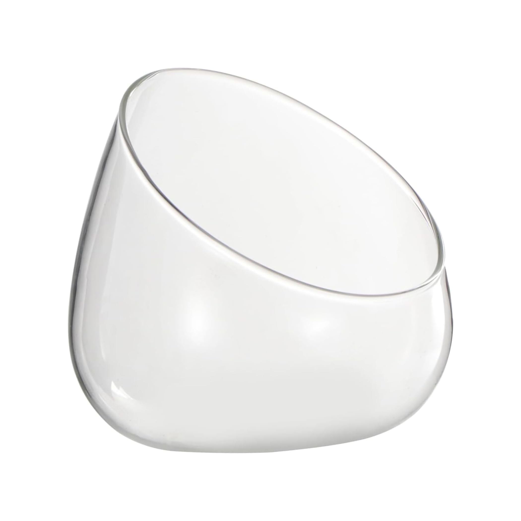 Wensmy Terrarium Glass Vase Containers Glass Slant Cut Bowl Desktop Diy Micro Landscape Bottle Glass Vase Candle Holders Wedding Decor Glass Air Plant Terrarium Hydroponic Planter