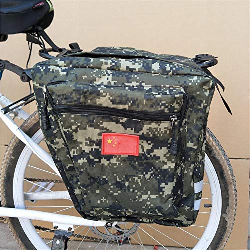 Enchante Jerry Bicycle Bags & Panniers - Enlarged Mountain Bike Camo Saddle Bag Camouflag 35l MTB Bike Rack Saddle Bags Road Bicycle Pannier Rear Seat Trunk Bag 1 PCs