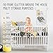 Bath Toy Organizer with Hooks - 13X18 Large Bath Toys Holder - Mesh Bath Toy Storage for Baby, Kids - Bath Organizer with Multi Pockets, Strong Suction Hooks, 3M Stickers - Mold Free, Quick Dry