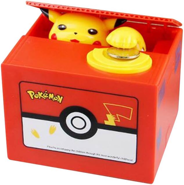 Canghai Exquisite Life Essential Pikachu Steal Money Piggy Bank Creative Children Steal Money Cat Piggy Bank Cartoon Piggy Bank Awesome Gift!
