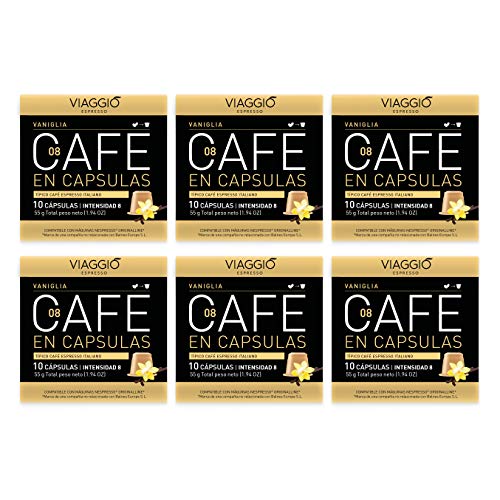 Viaggio Espresso Kaffeekapseln kompatibel mit Nespresso-Maschinen Vanille (60 Kapseln) – Bild 4