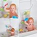 Lilly's Love Bath Toy Organizer Kit - Quick Dry Mesh Bathtub Toy Holder + Bath Letters and Numbers + Cute Frog Washing Poof + Crab Faucet Spout - 3 Soap Pockets + Toy Bin + Locking Hooks