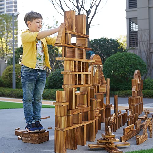 Mua Mega Outdoor Carbonized Wooden Building Blocks Set 54 pcs for Kids ...