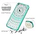 SmartLegend iPhone 8 Case/iPhone 7 Case, Girls Women Slim Anti-Slip Clear Soft TPU Bumper + Hard PC Back Shockproof Full-Body Protective Cover for iPhone 7/8- Mint Mandala