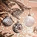 Valery Madelyn Christmas Tree Decorations Ornament Set for Fall Halloween, 50ct 2.36 Inches White and Silver Shatterproof Christmas Ball Ornaments Hanging Xmas Holiday Party Decor