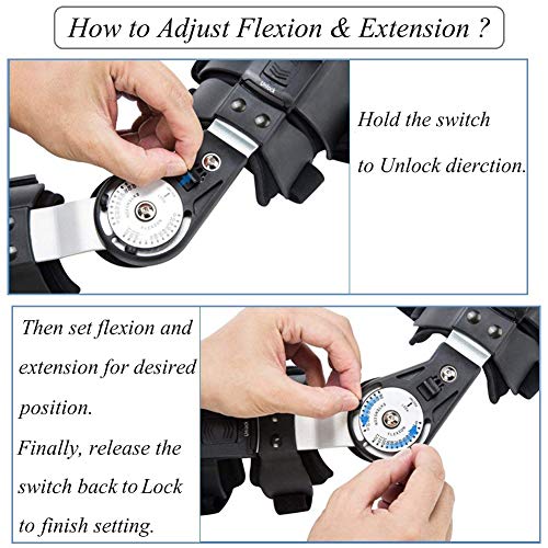 Hinged ROM Elbow Brace, Adjustable Post Op Elbow Brace with Strap for Support Post Op Injury Recovery(Left)