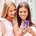 LeYi for Galaxy J7 Refine/ J7 2018/ J7 Star/ J7 Top/ J7 Aura/J7 Aero/Crown/Eon Case w/Tempered Glass Screen Protector for Girls Women,Seashell Pattern Marble Phone Case for J7 V 2nd Gen Purple