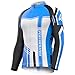 4ucycling Men’s Full Zip Moisture Wicking Long Sleeve Cycling Jersey, Breathable Running Tops - Bike Biking Shirt