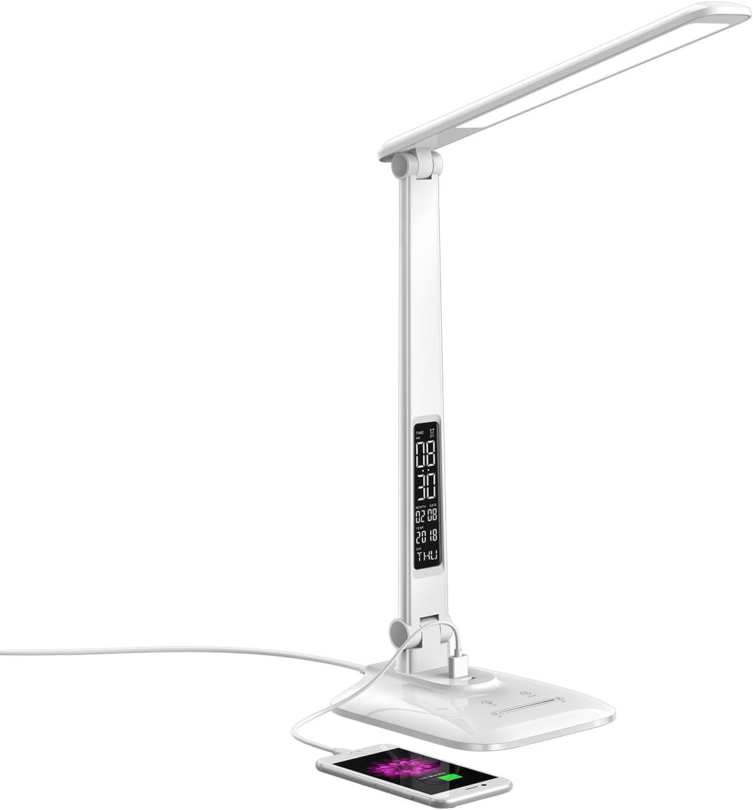 Best desk lamp with usb charging port and alarm