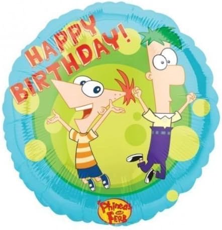 Phineas &amp; Ferb Birthday Party 18" Happy Birthday Foil Balloon