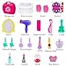 Ange-la Makeup for Girls – Pretend Play & Dress-up Make up Toy Kit Best Gift Set for Little Girls & Kids Include 21 Pieces Beauty Salon Toys W/ Make-up Box
