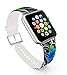 Ecute Bands Compatible with Apple Watch 41mm/40mm/38mm,Silicone Waterproof Replacement Women Men Bands Strap for iWatch Series 8 7 6 5 4 3 2 1 SE - White Black Checkered