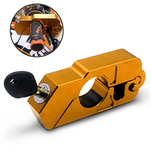 CNC Aluminum Alloy Motorcycle Lock,Universal Handle Lock Secure your Motorbike, Bike, Scooter, Moped - Anti-theft Only Takes 5 Seconds(2 pound)