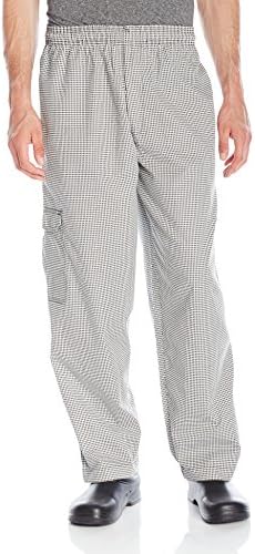 Chef CodeMen's Black and White Check Cargo Chef Pant