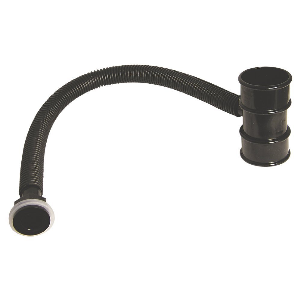 DBS Black Miniflo Rainwater Diverter for 50mm Round Downpipes, Suitable for Conservatory, Porch and Garden Sheds, Plastic Material