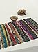 Chardin home Eco Friendly Rainbow Multi Chindi Placemats (Set of 4 mats), Size: 13