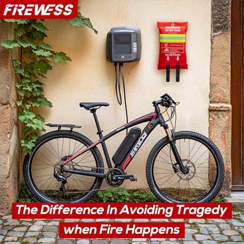 Fire Blanket 200 x 300 cm, Fire Protection Blanket for Lithium Batteries, Battery Storage, Electric Fires, Fire Blanket for E-Scooter, Grease Fires, Car Fireplace, Grill, Leaf Vacuum etc. Professional Fire Extinguisher Blanket