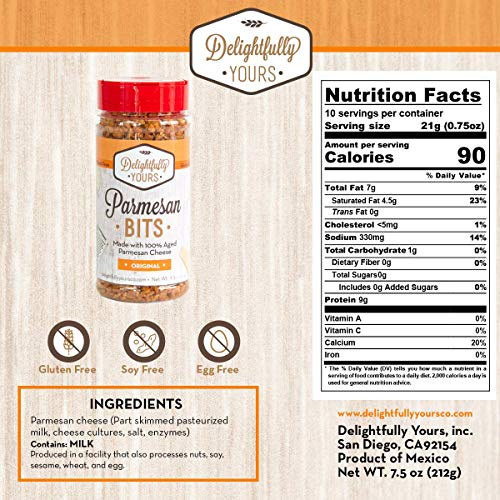 Delightfully Yours Parmesan Cheese Bits Gluten Free Salad Topping