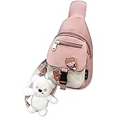 AK Fashion Small Initial Sling Bag for Girl - Cute Crossbody Bag, Fanny Pack Gift,Tween Waist Packs, Girls Purse for Christmas Birthday
