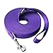 Siumouhoi Dog/Puppy Obedience Recall Training Agility Lead - 15ft 20ft 30ft 40ft 50ft Training Leash - Great for Play, Camping, or Backyard（Purple,20 Feet）